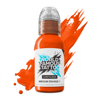 World Famous Limitless Tattoofarbe - Medium Orange 1 - 30ml.